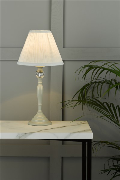 (image for) Laura Ashley Ellis Table Lamp Grey With Grey Shade